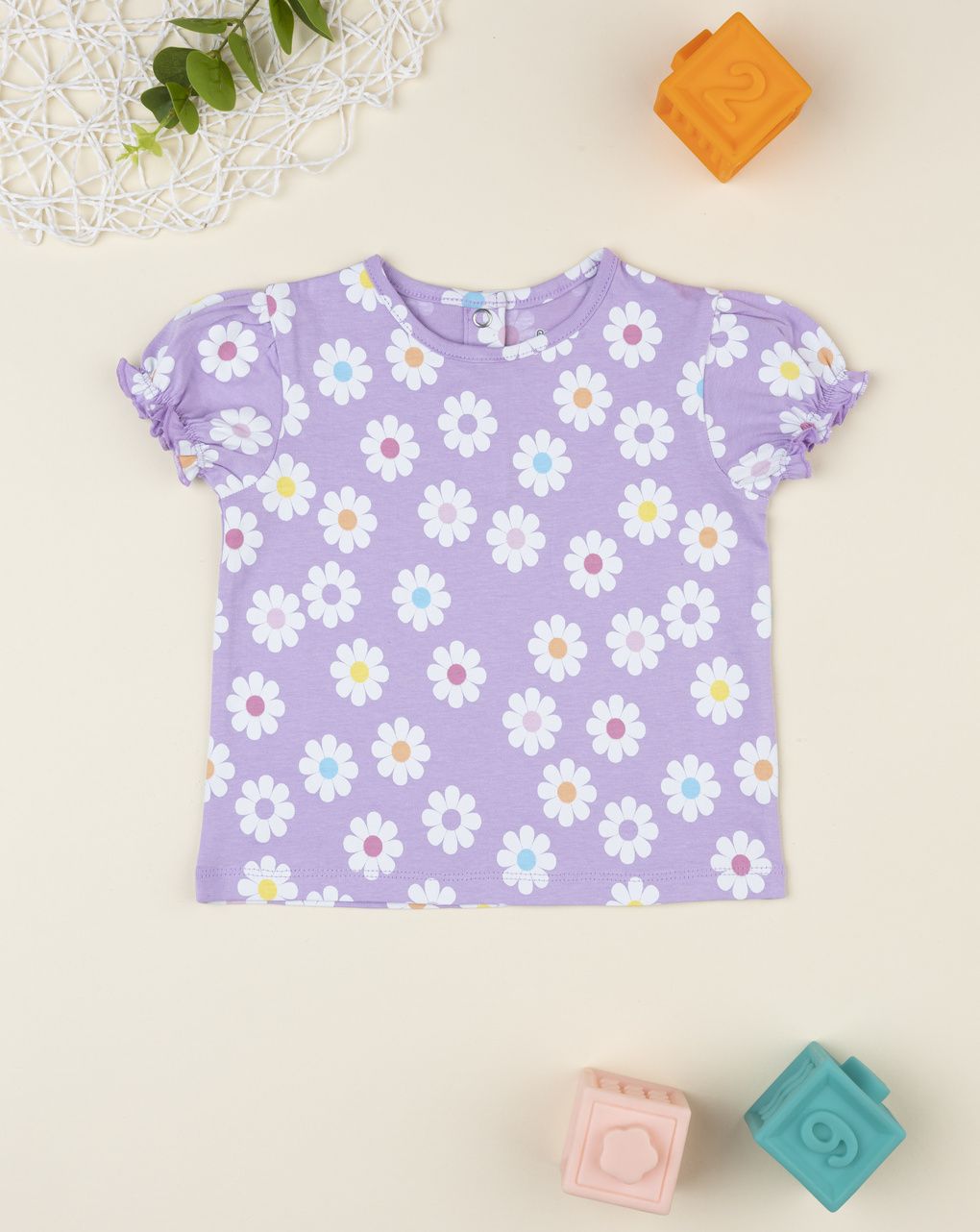 T-shirt lilla bimba margherite