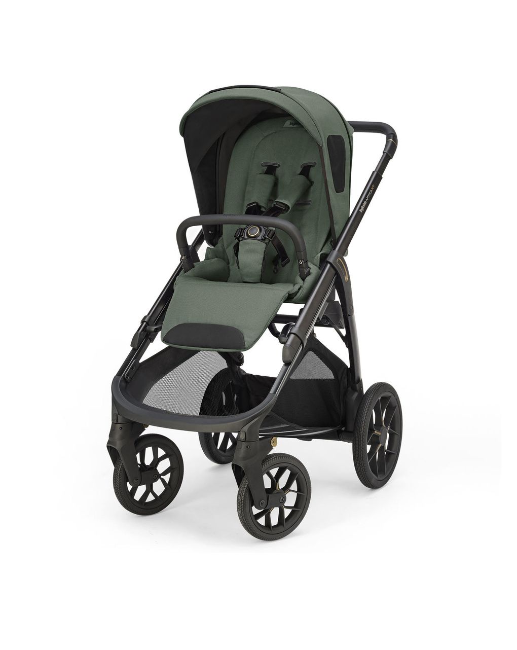 Aptica xt system quattro - taiga green con telaio black e seggiolino auto darwin infant - inglesina