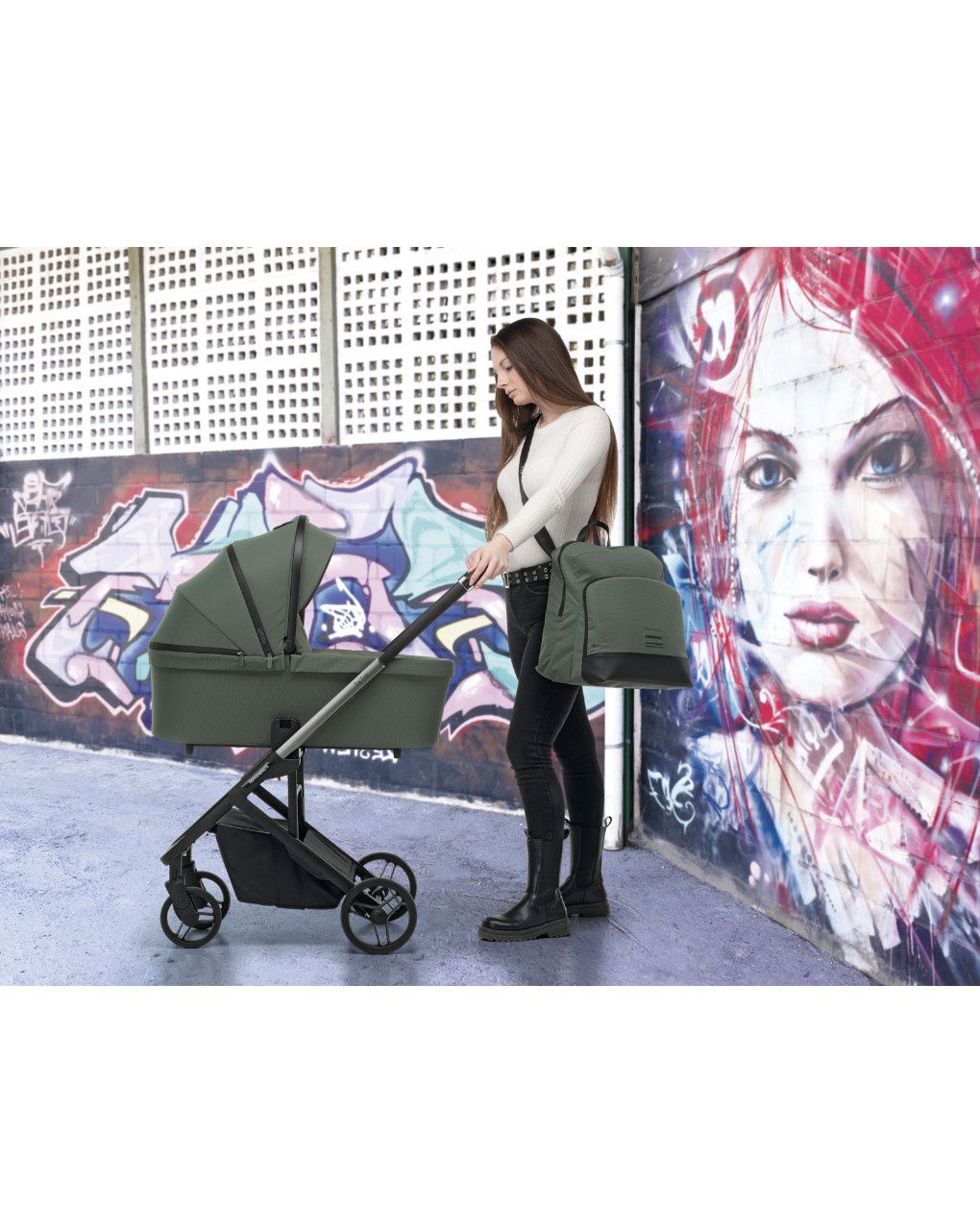 Borsa pretty colore olive - foppapedretti