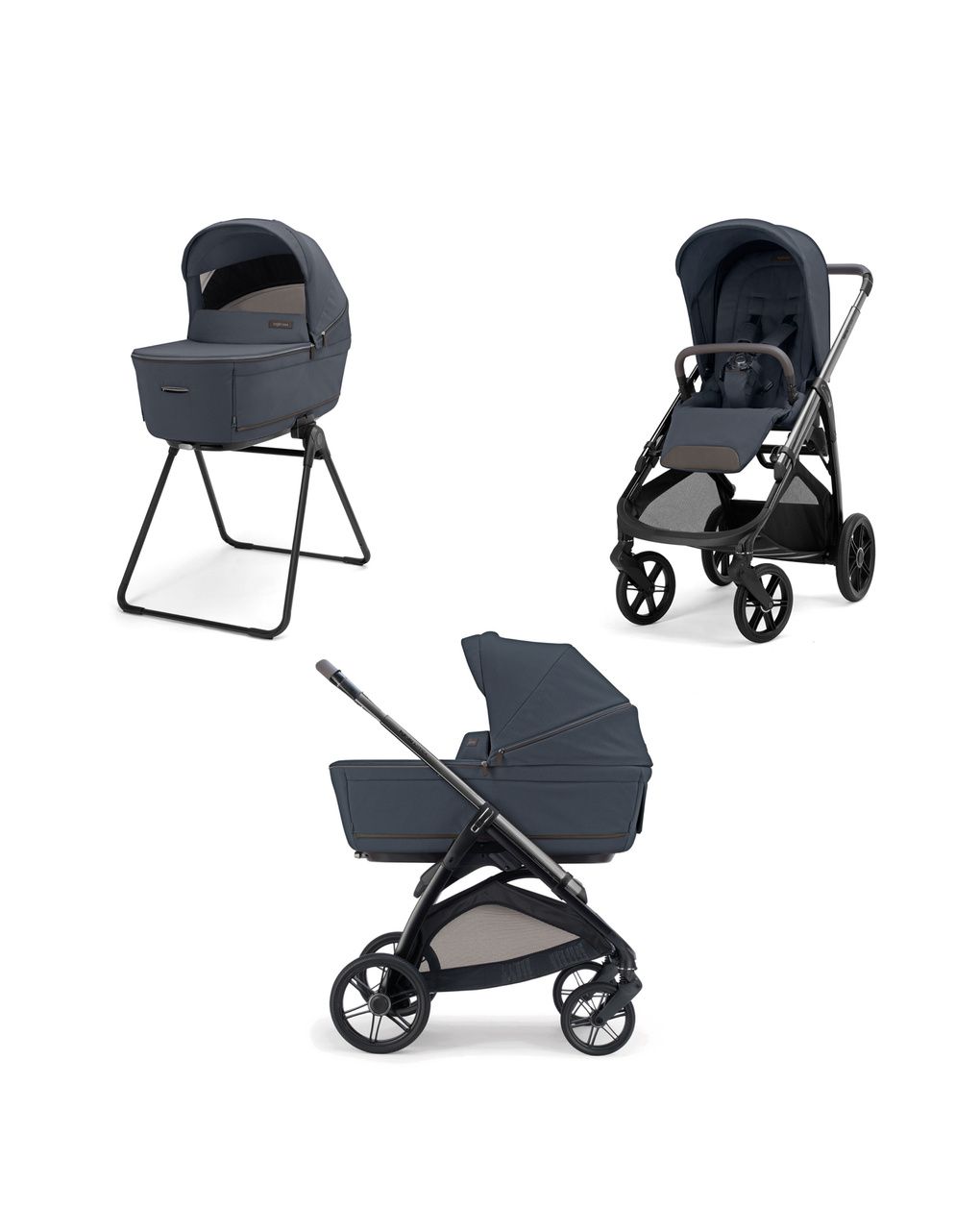 Aptica system duo - sapphire blue con telaio litio - inglesina