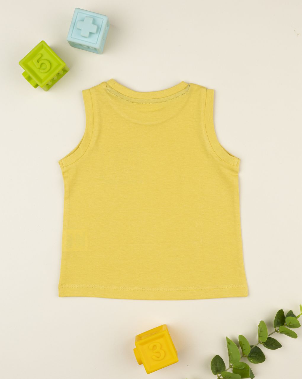 Canotta bimbo gialla con stampa