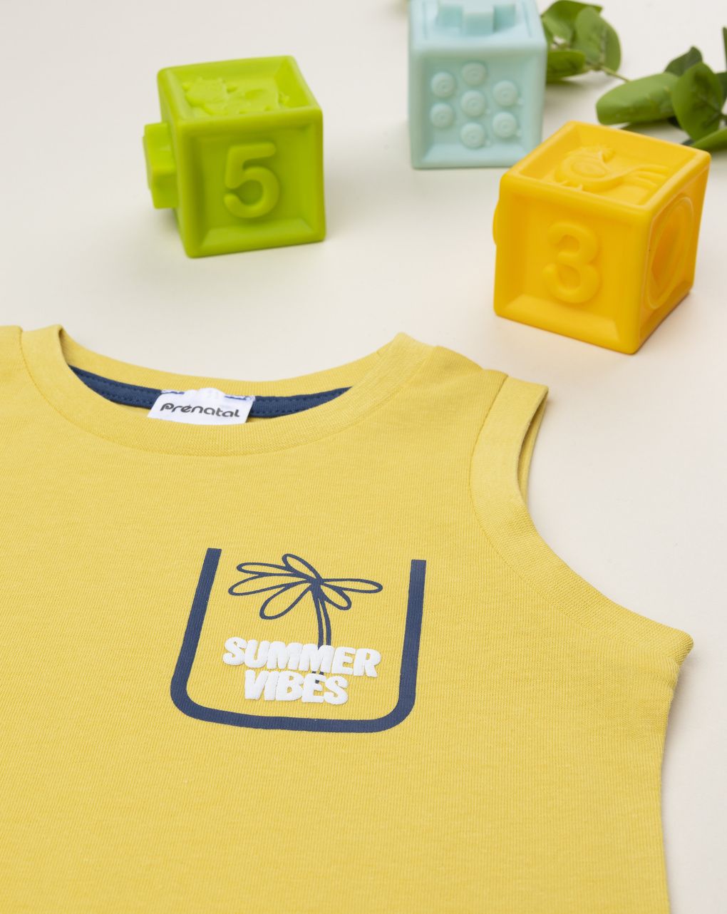 Canotta bimbo gialla con stampa