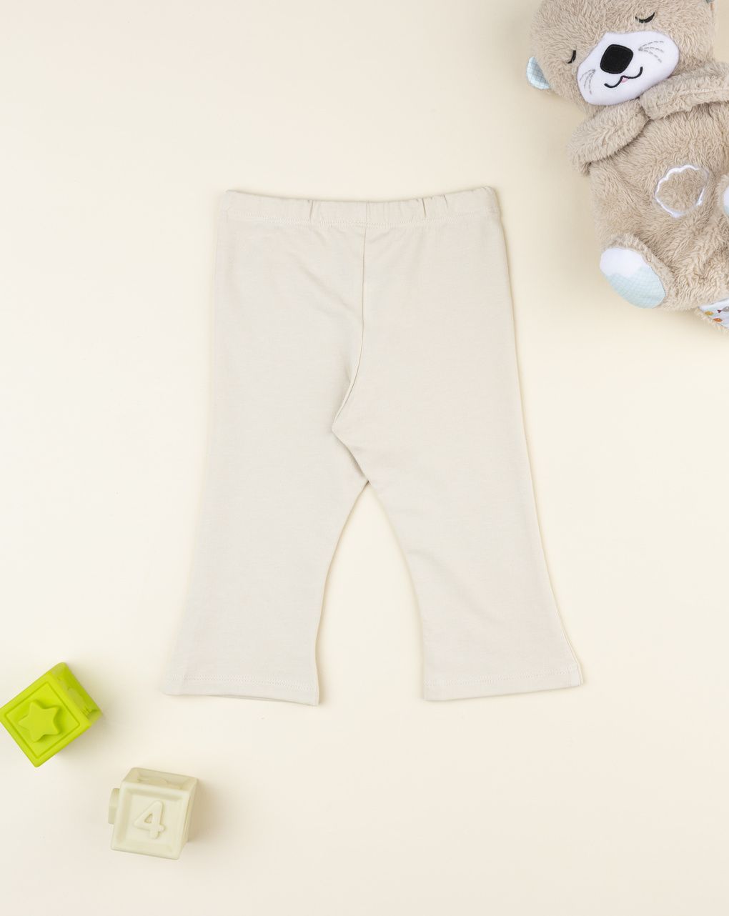 Pantaloni zampa beige bimba