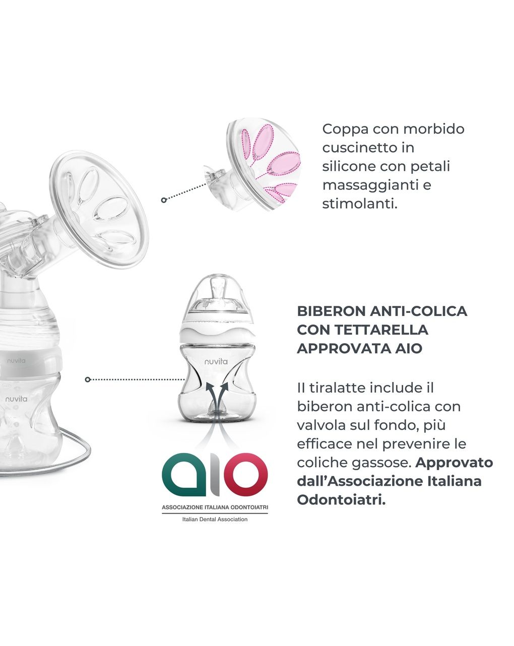 Tiralatte elettrico singolo materno go - 1282c - nuvita