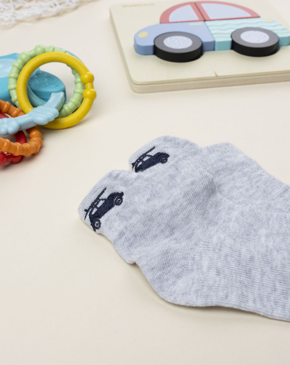 Calze corte bambino grigie