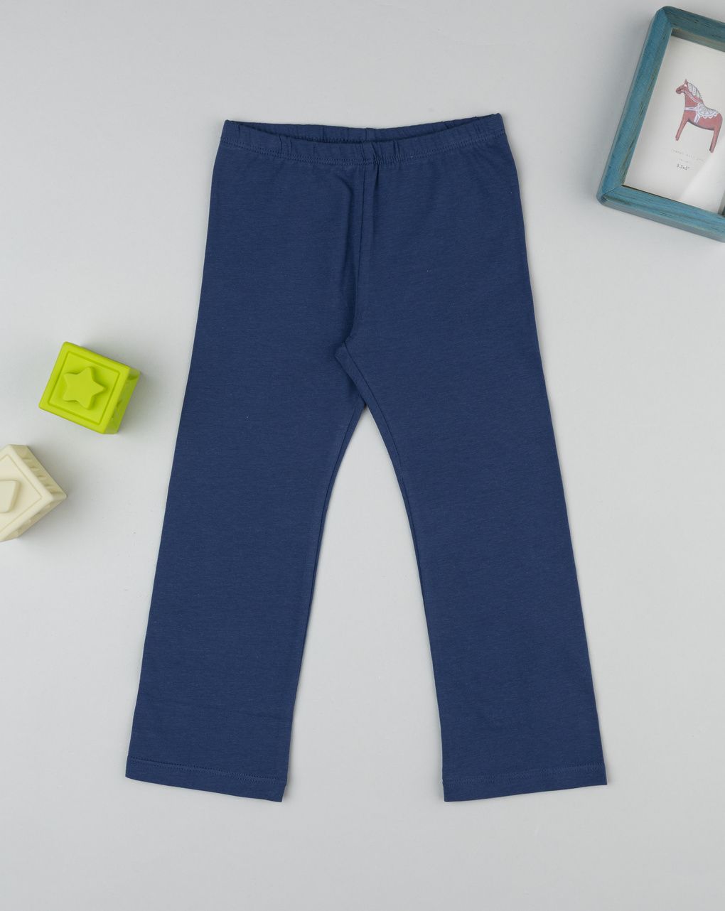 Leggings ampi blu bambina