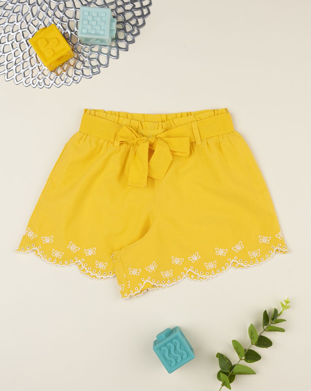 Shorts bambina gialli