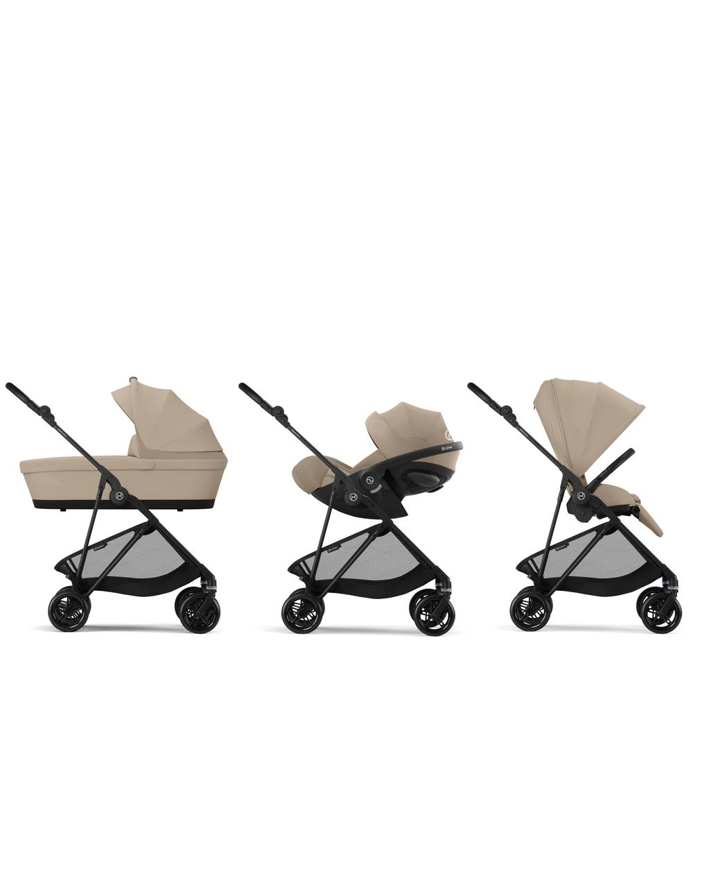 Passeggino melio carbon b/almond beige - cybex