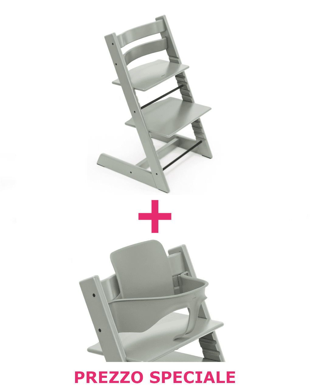 Tripp trapp® glacier green + babyset – personalizzabile – stokke®