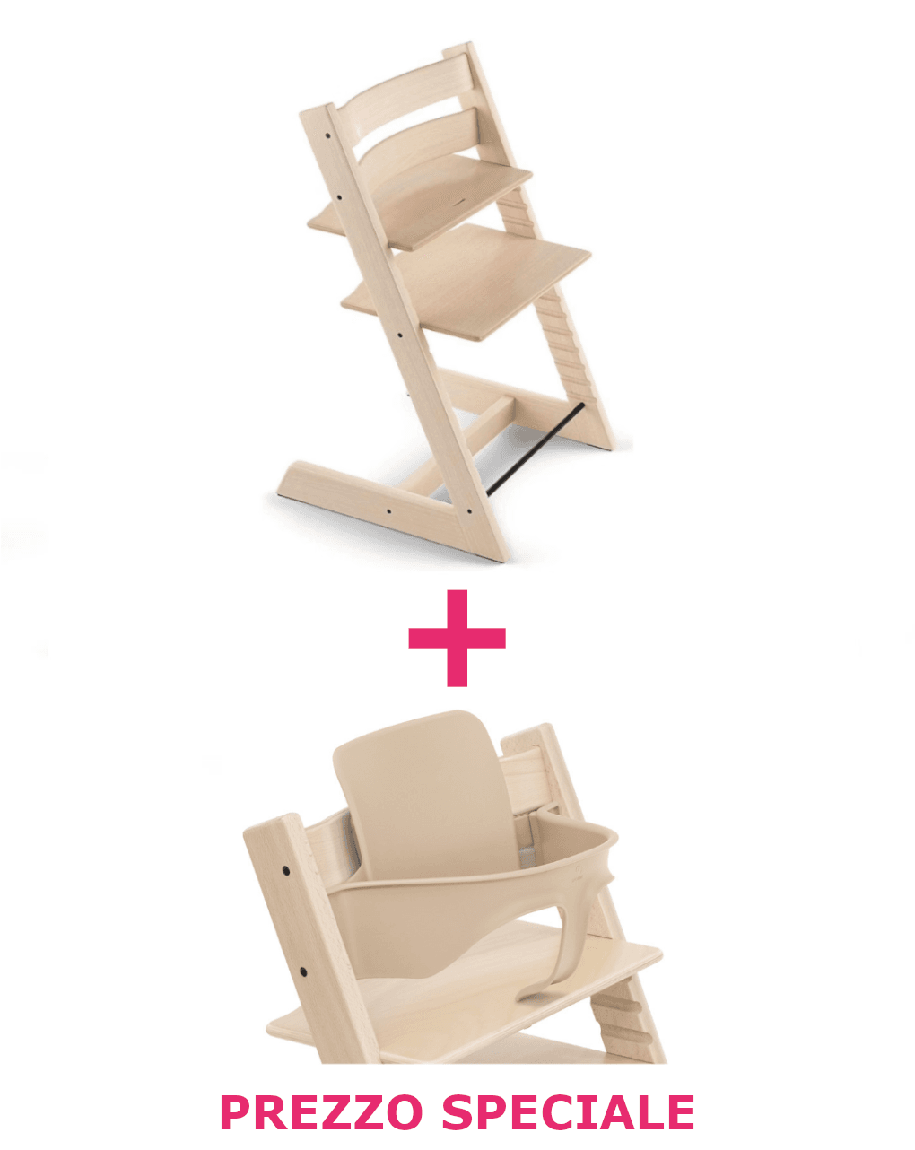 Tripp trapp® naturale + babyset – personalizzabile – stokke®
