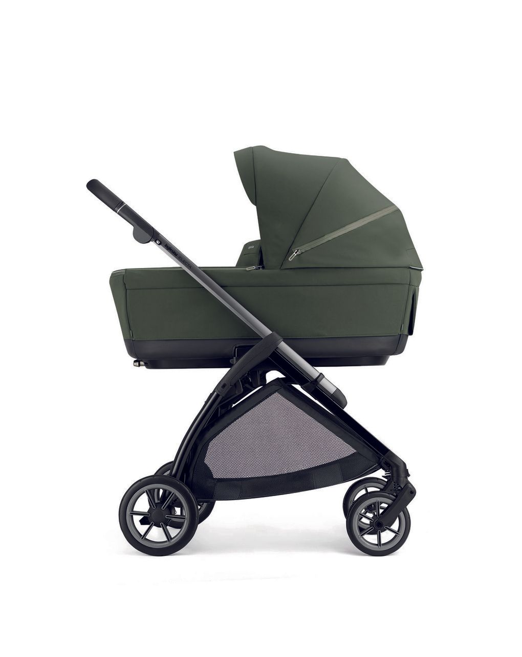 Electa system quattro - loft green con telaio iron e seggiolino auto darwin infant recline evo - inglesina
