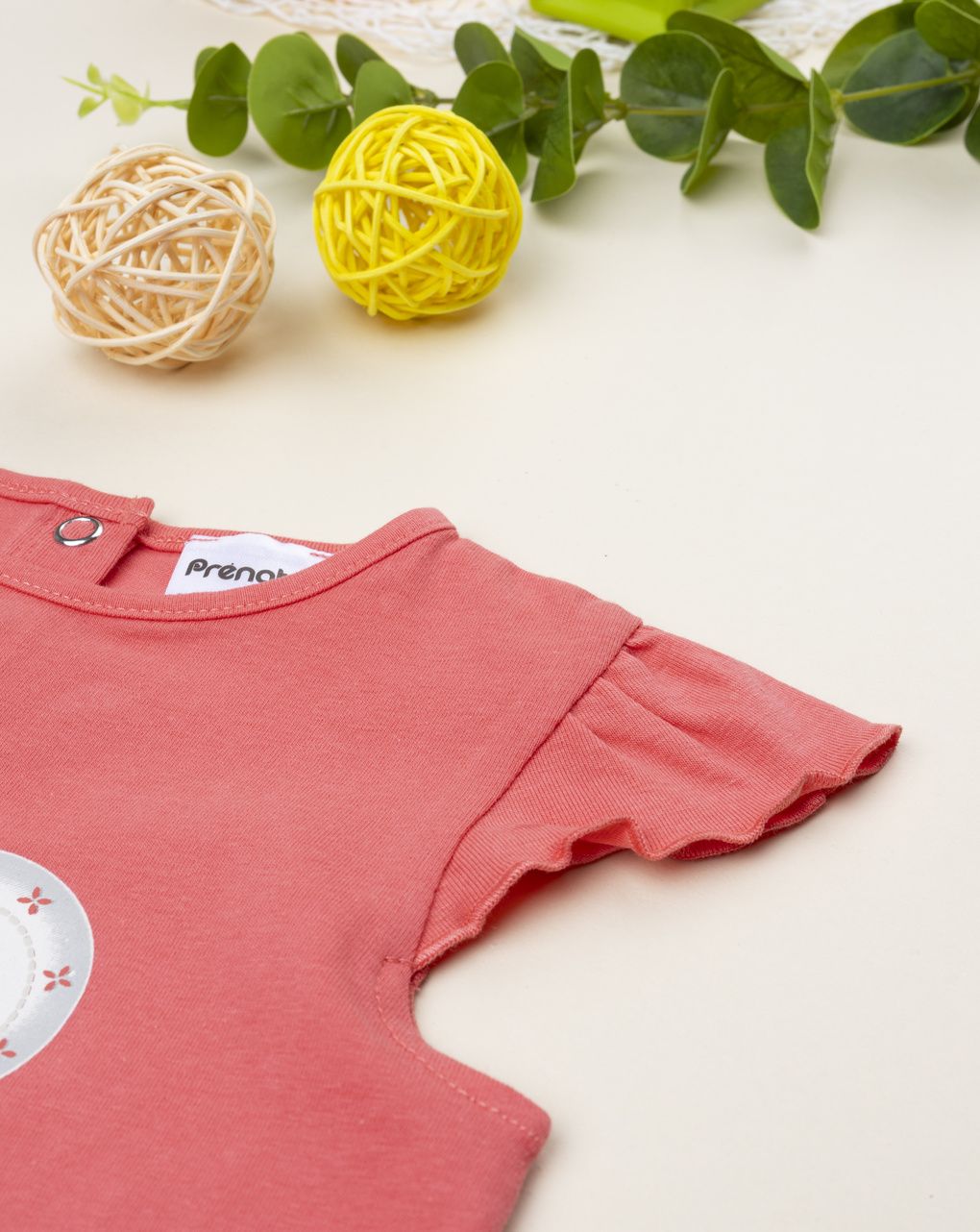 T-shirt corallo bimba lumachine