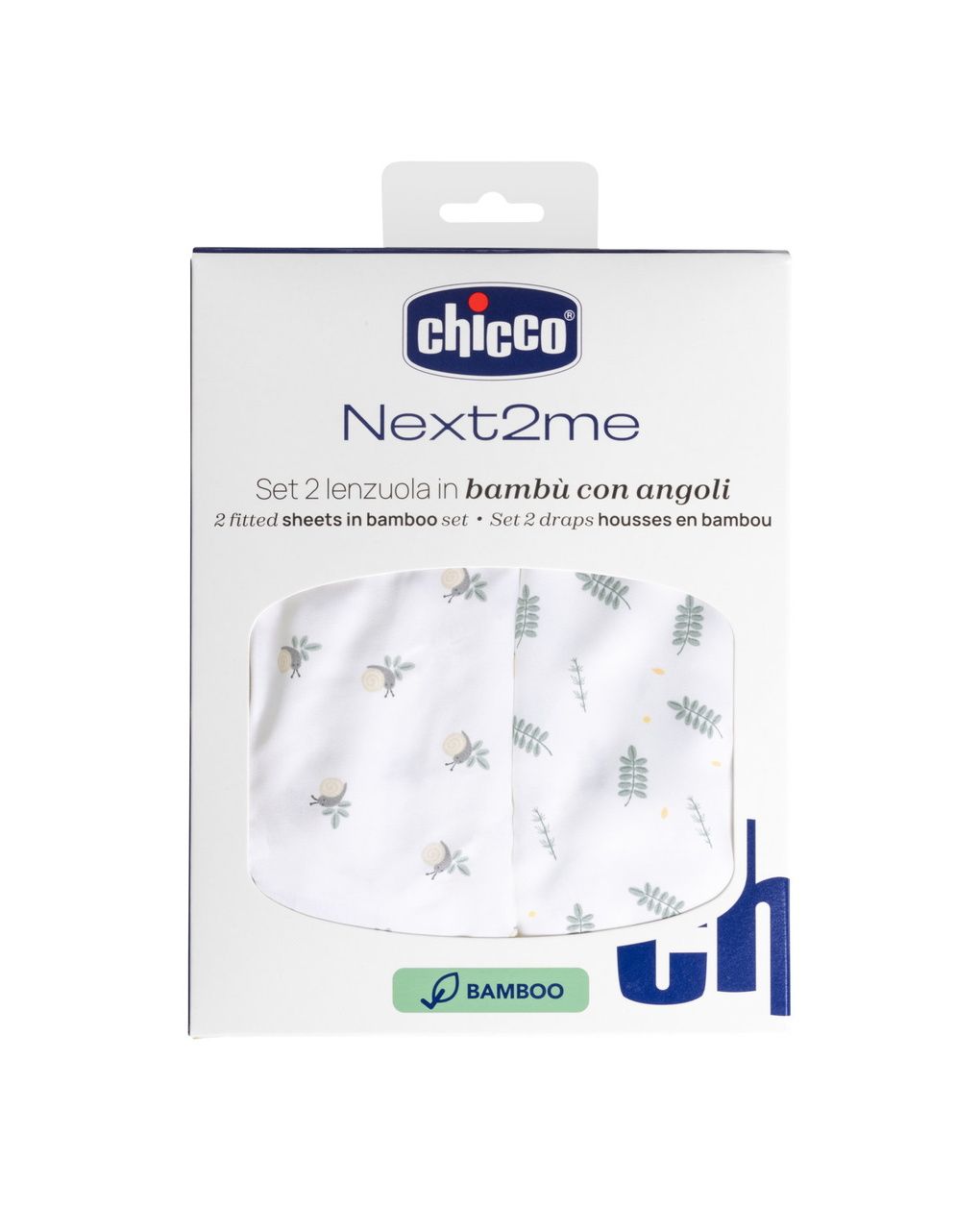 Set lenzuolina culla in bamboo - greenery - chicco