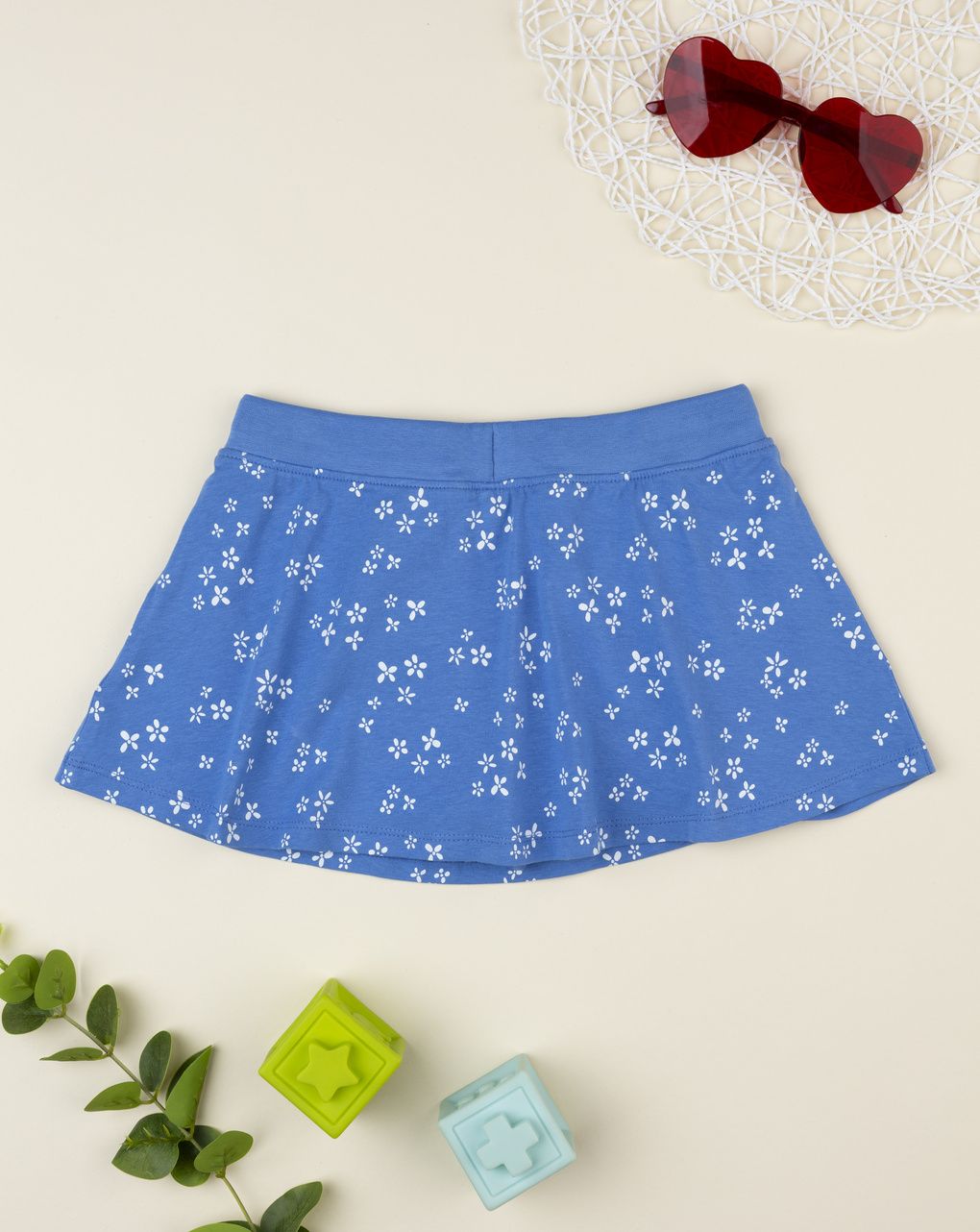 Gonnapantalone bimba blu allover