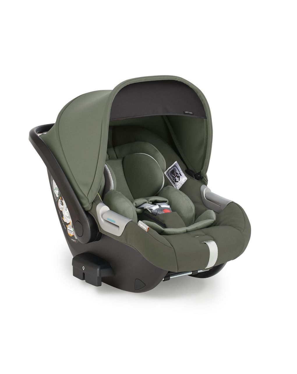 Electa system quattro - loft green con telaio iron e seggiolino auto darwin infant - inglesina