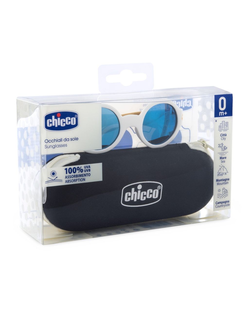 Occhiale da sole crema con lenti a specchio 0m+ - chicco