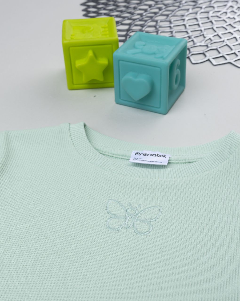 T-shirt bimba verde mezza manica