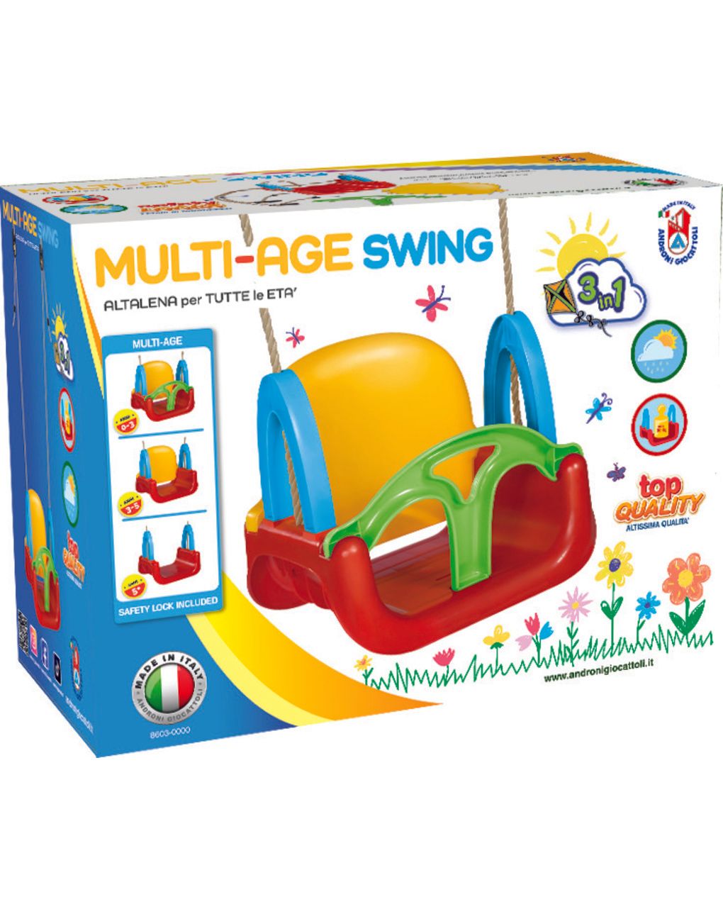 Seggiolino altalena 3 in 1 - androni giocattoli