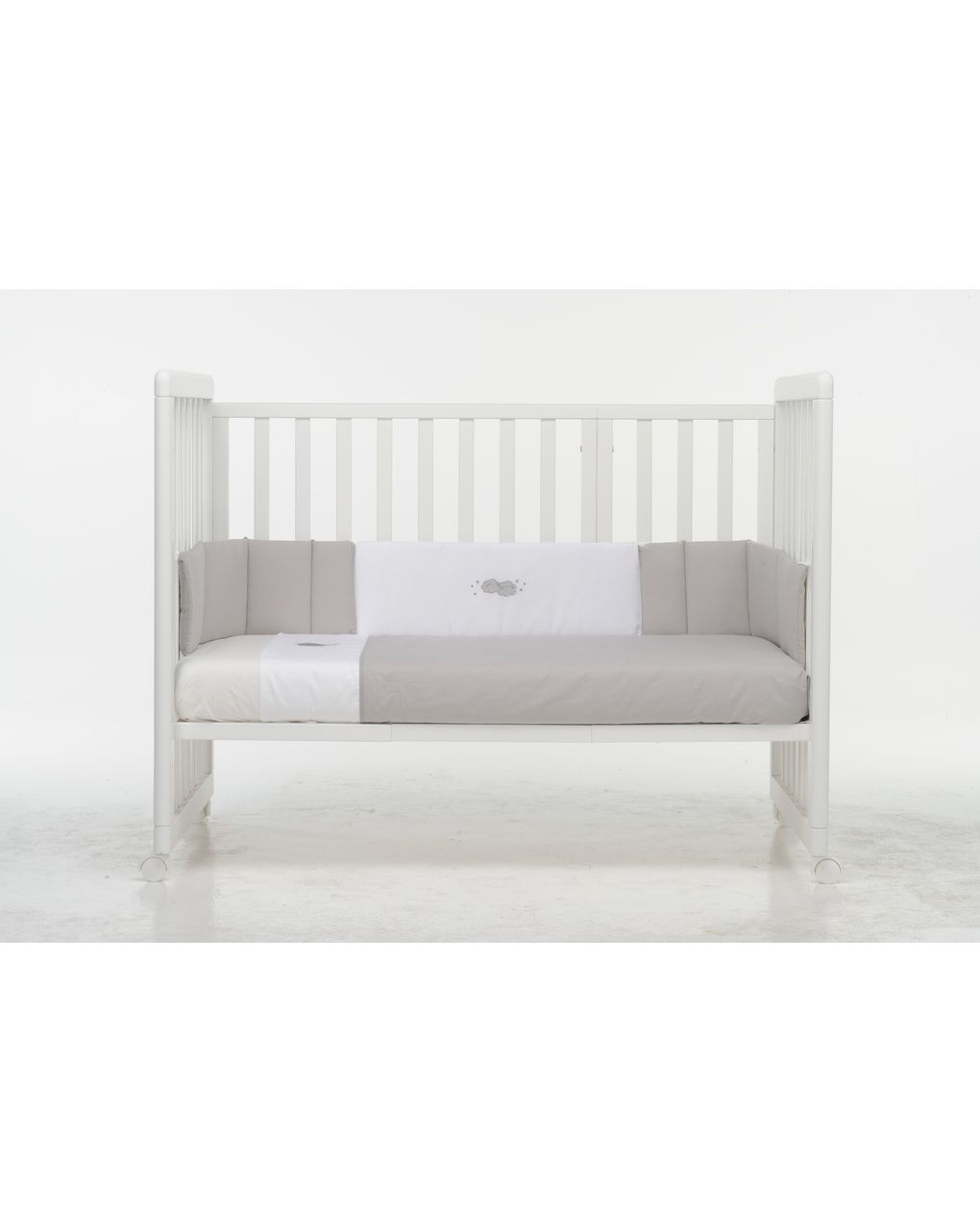 Lettino forever 8 in 1 bianco tessile grey - brevi