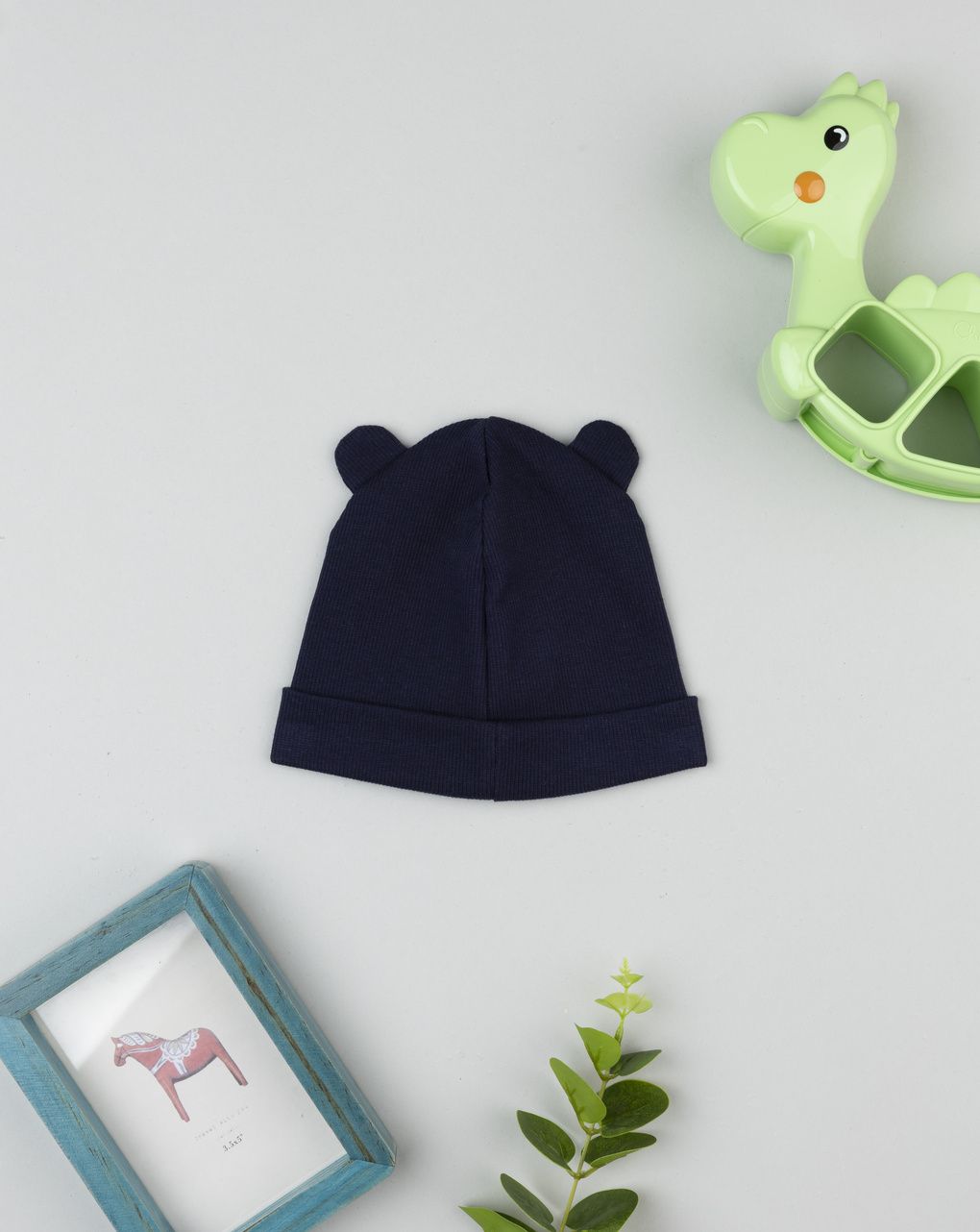 Berretto blu bimbo con orecchie