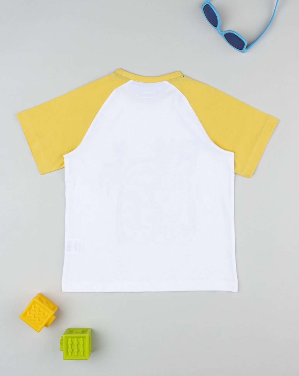 T-shirt bimbo bianca/gialla