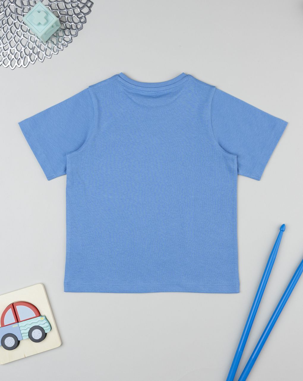 T-shirt bimbo blu mezza manica