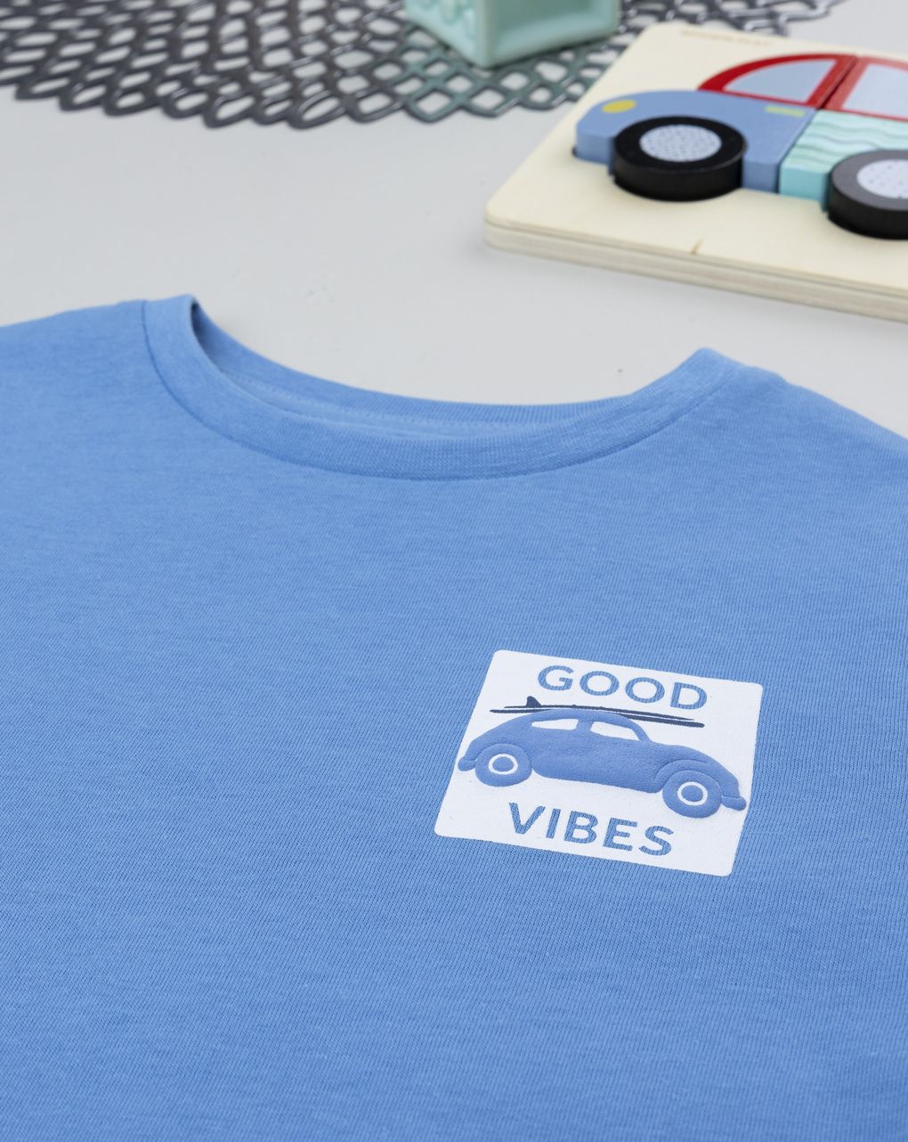 T-shirt bimbo blu mezza manica