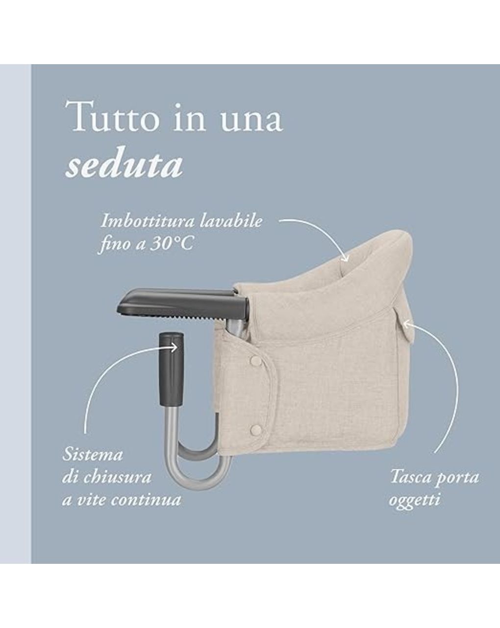 Seggiolino da tavola fast deser beige - inglesina