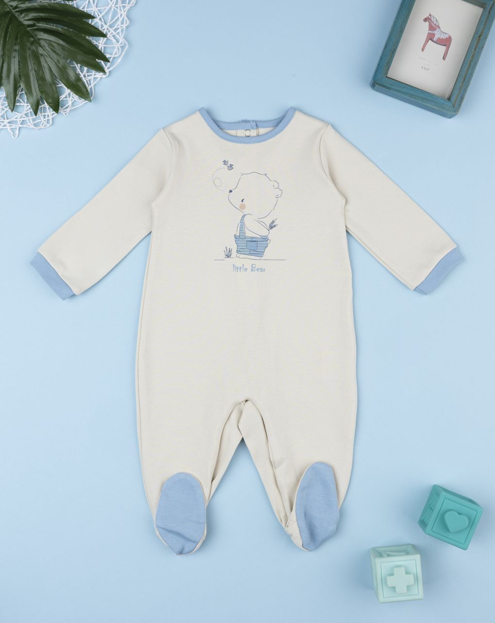 Tutina beige neonato orsetto