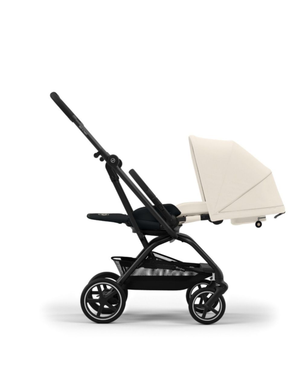 Passeggino eezy s twist+ 2 blk canvas white - cybex gold