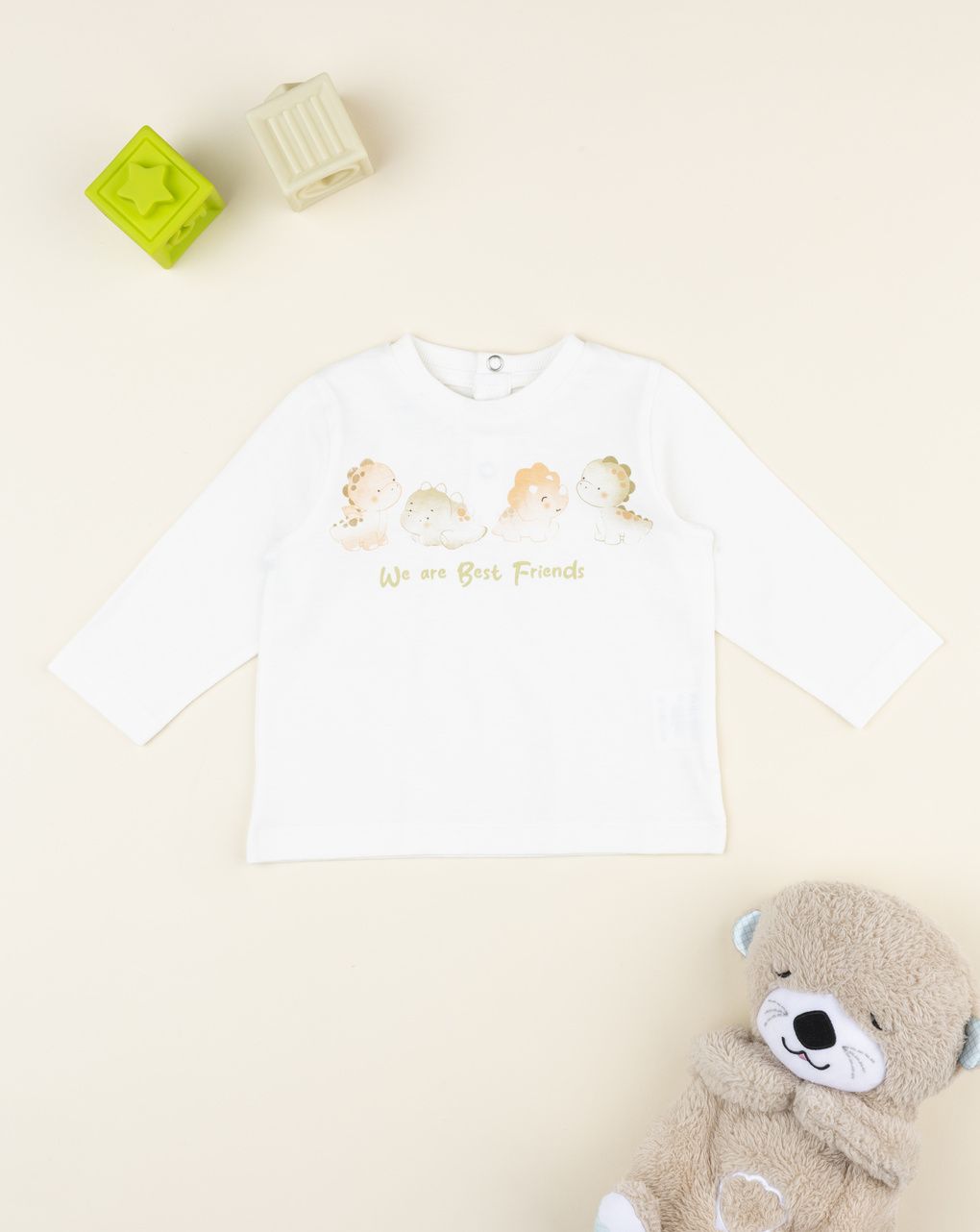 T-shirt bimbo dino maniche lunghe