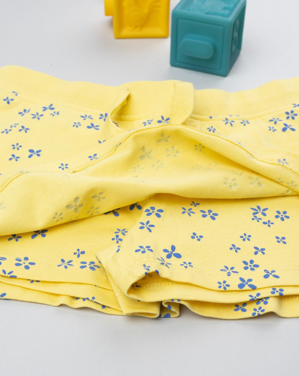 Gonna pantalone bambina gialla fiori allover