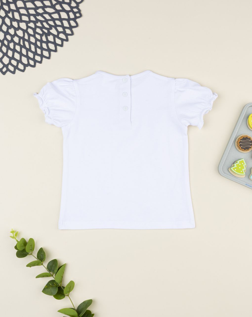 T-shirt mezza manica bimba bianca