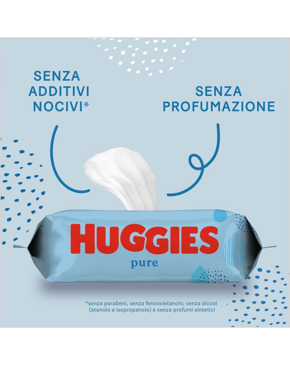 Salviette pure umidificate per bambini 3 pacchi da 56 pezzi - huggies