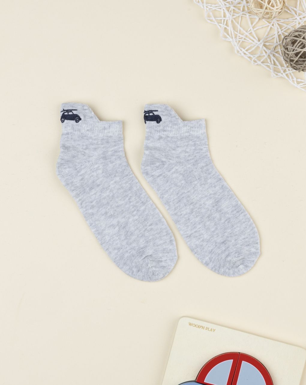 Calze corte bambino grigie