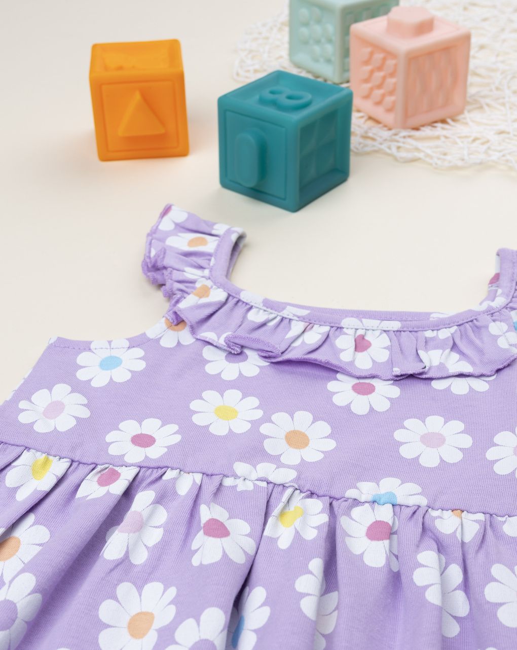Abito lilla bimba margherite
