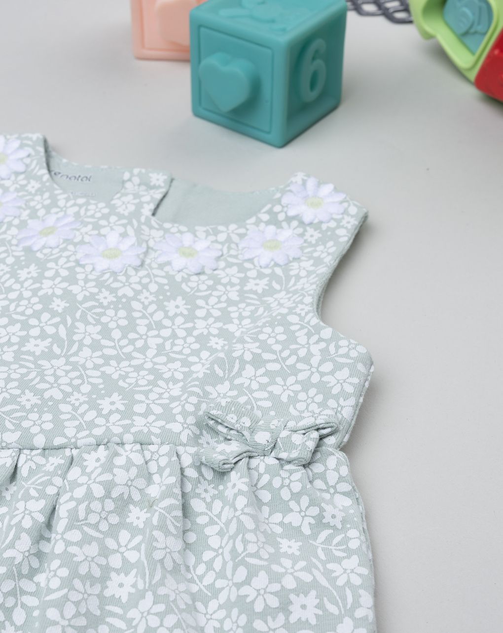 Jumpsuit estiva bimba verde allover