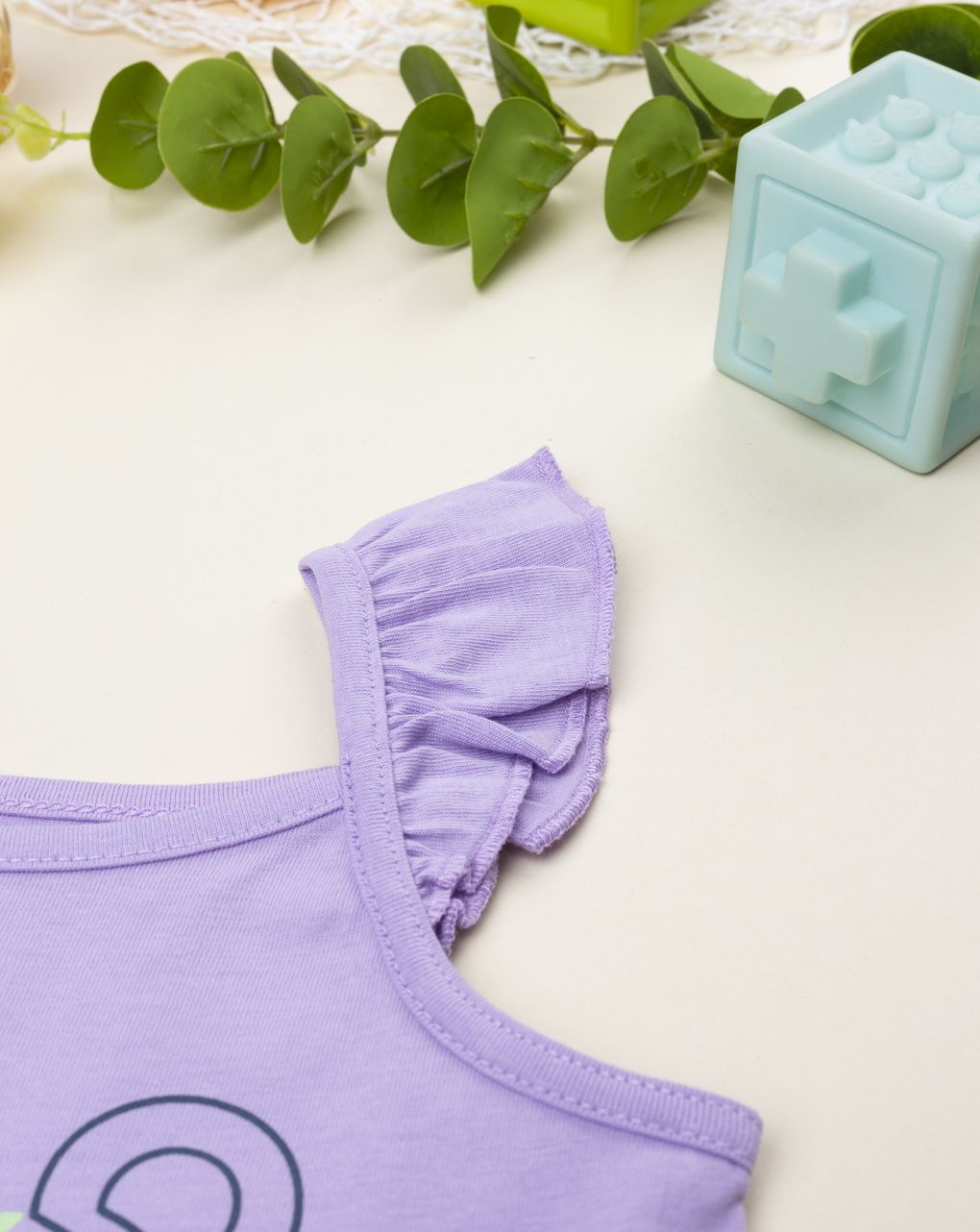 Canotta bimba lilla orsetto