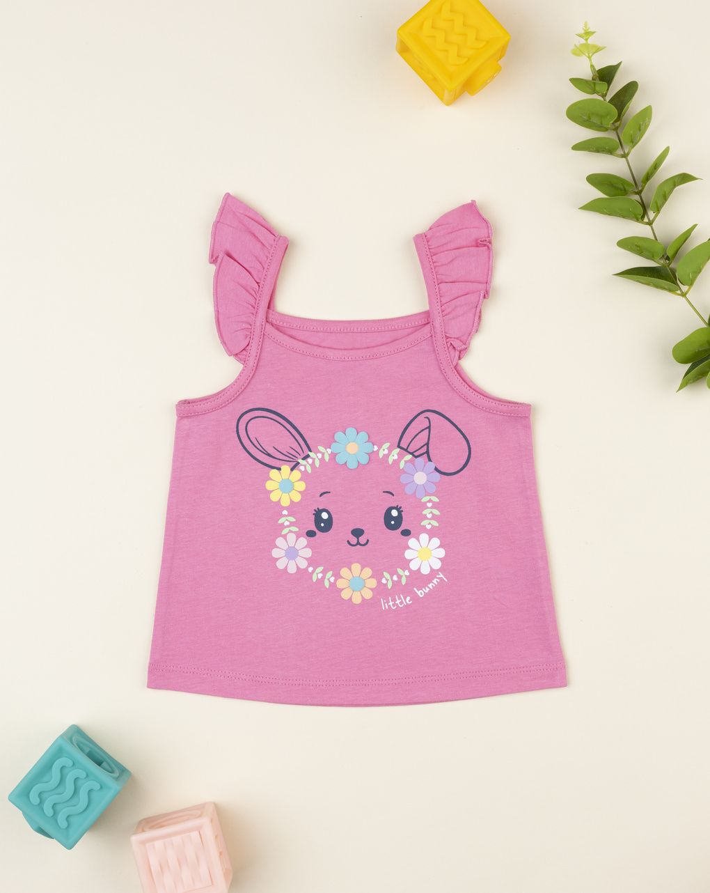 Canotta bimba rosa coniglietto