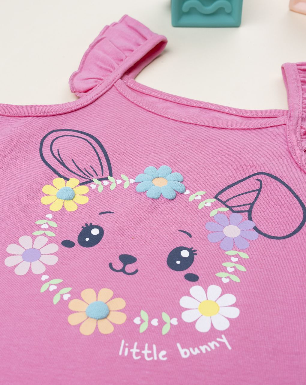 Canotta bimba rosa coniglietto