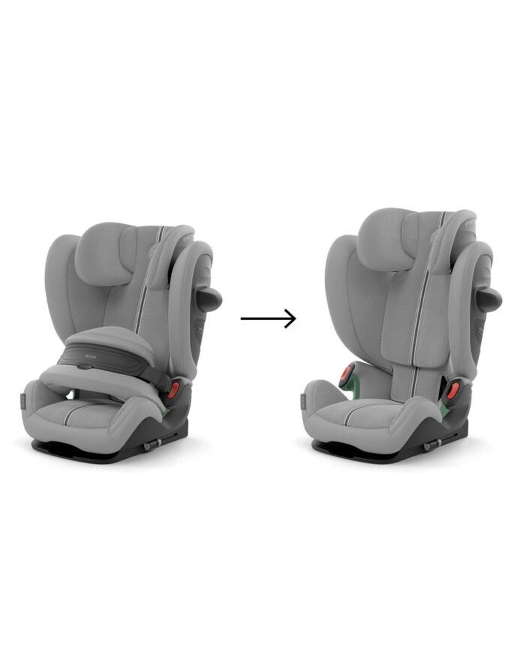 Seggiolino pallas g2 i-size plus stone grey mid grey 76-150cm - cybex