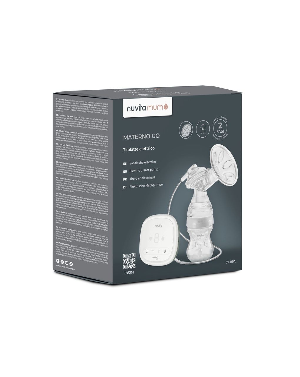 Tiralatte elettrico singolo materno go - 1282c - nuvita