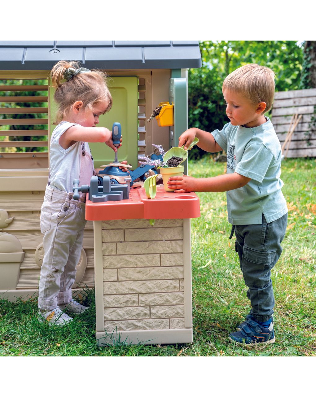 Atelier bricolage smoby life per casetta neo jura lodge - anti-uv da 2 anni