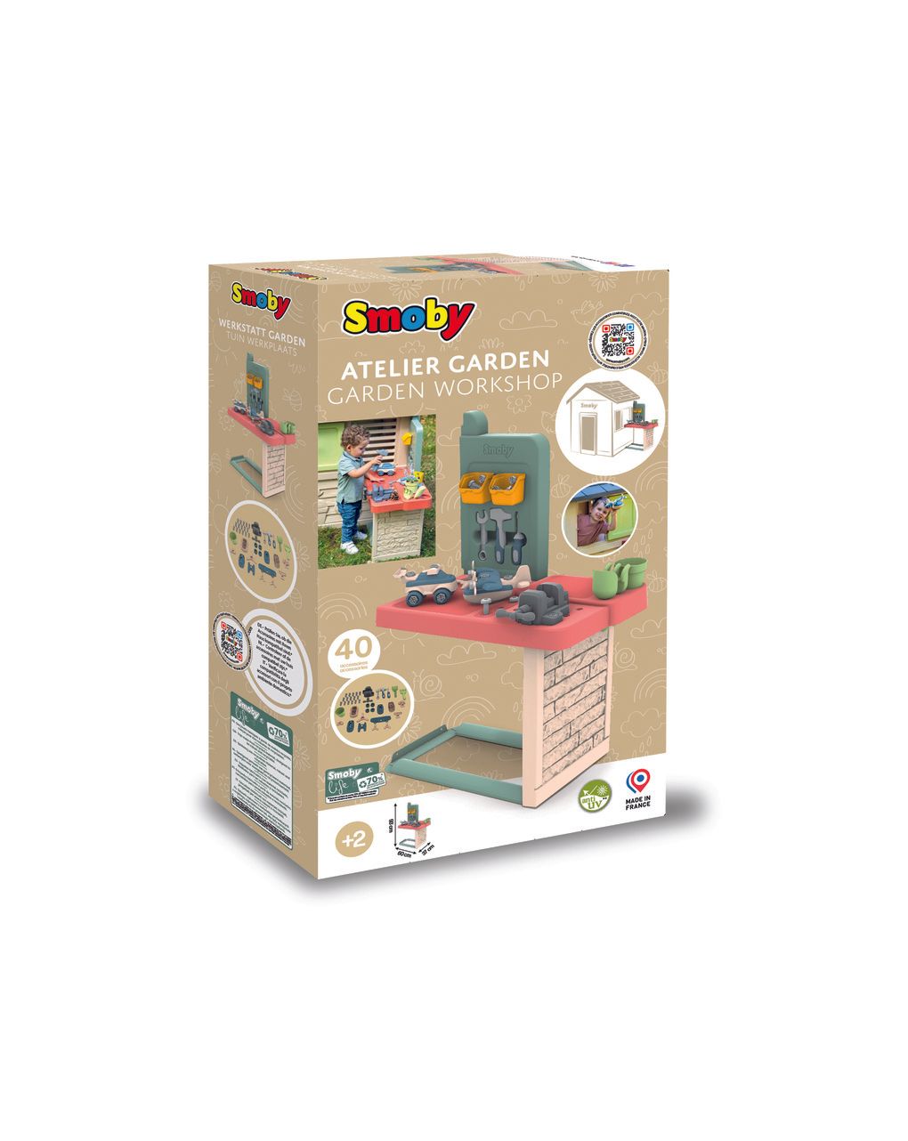 Atelier bricolage smoby life per casetta neo jura lodge - anti-uv da 2 anni