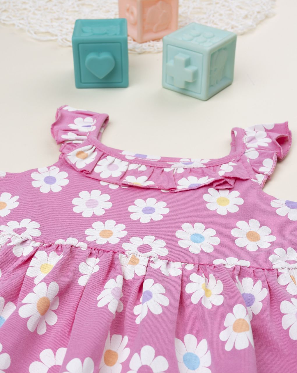 Abito rosa bimba margherite