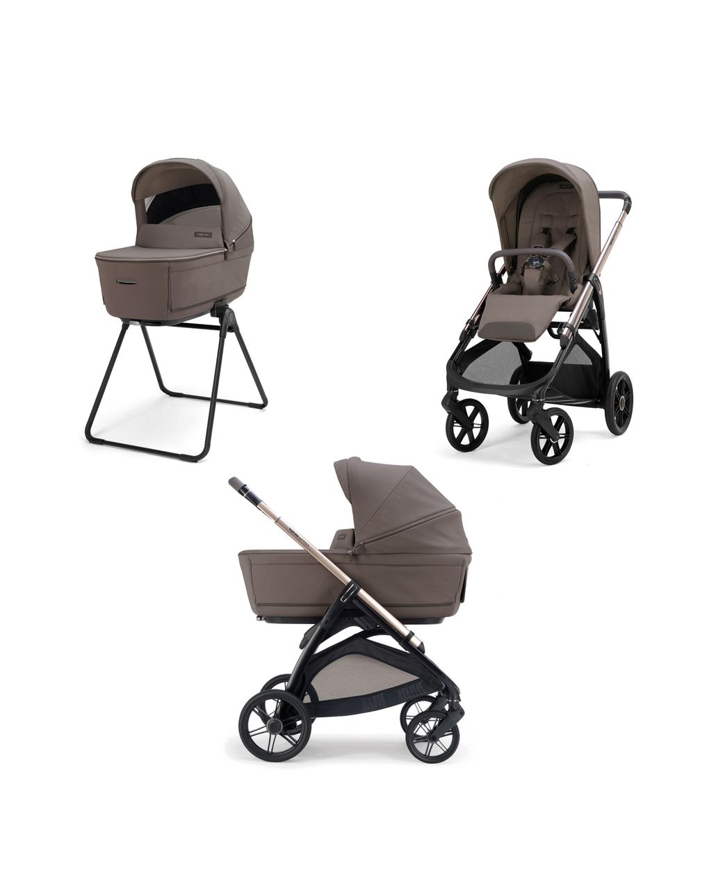 Aptica system duo - essence mokka con telaio palladio - inglesina