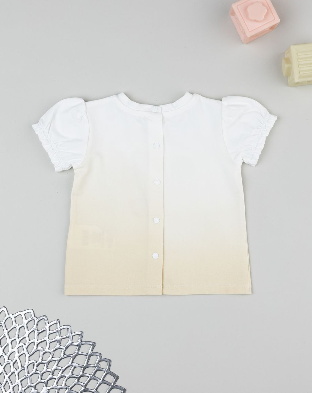 T-shirt bimba gialla sfumata mare