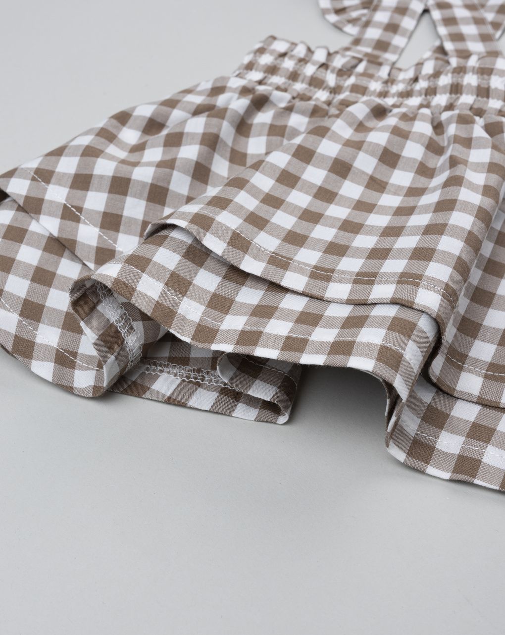 Vestito bimba vichy marrone