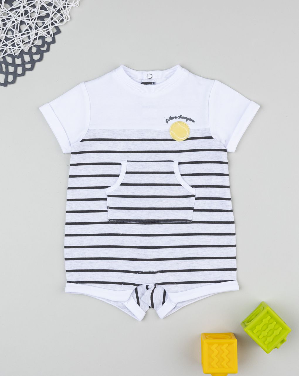 Pagliaccetto bimbo rigato tennis