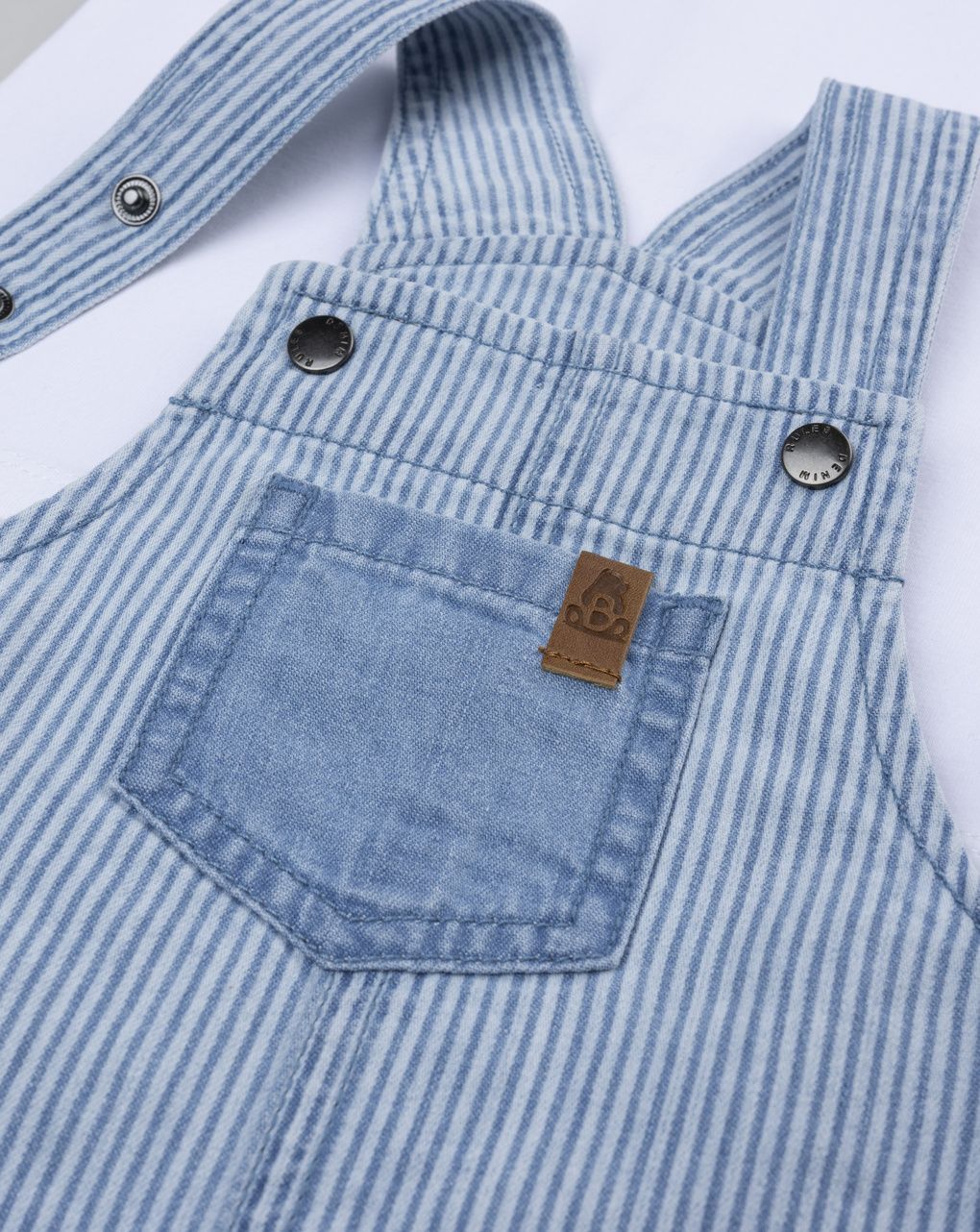 Completo salopette denim bimbo